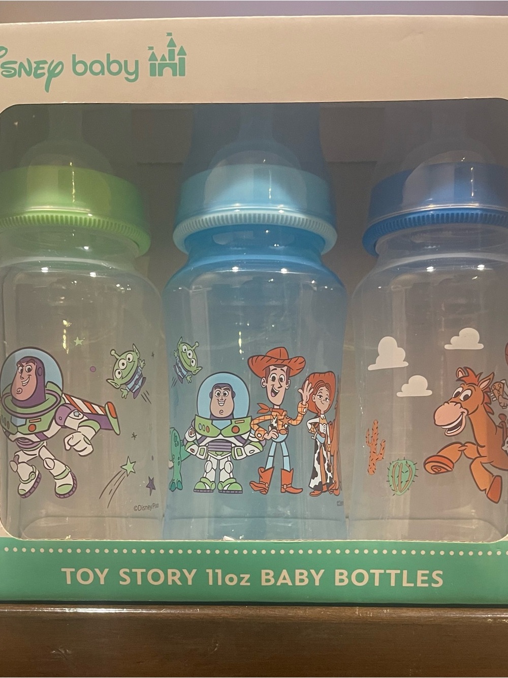 Disney Baby Toy Story 3-Pack Bottles - Blue, Green & Light Blue